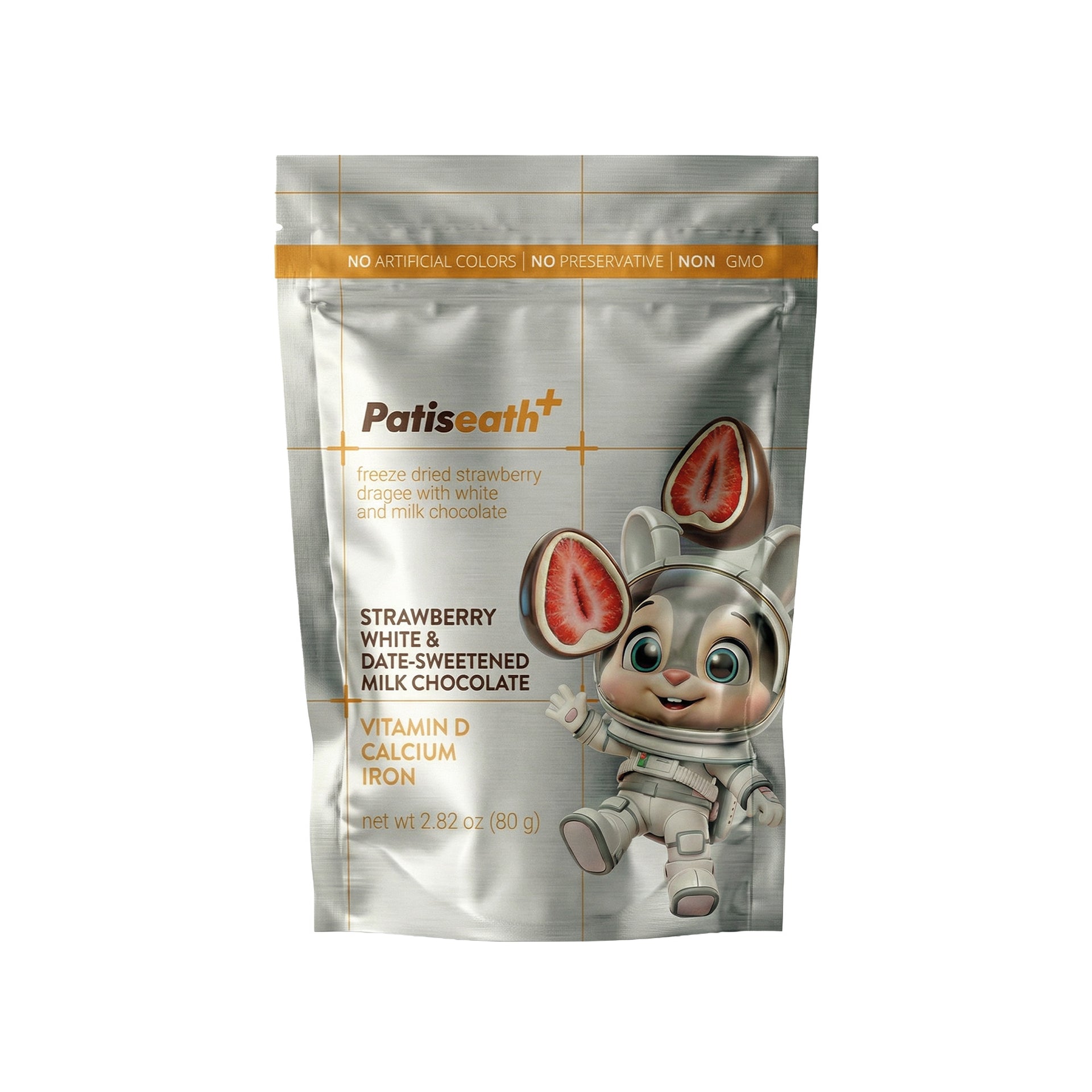 Freeze Dried Strawberry Dragee with White and Milk Chocolate